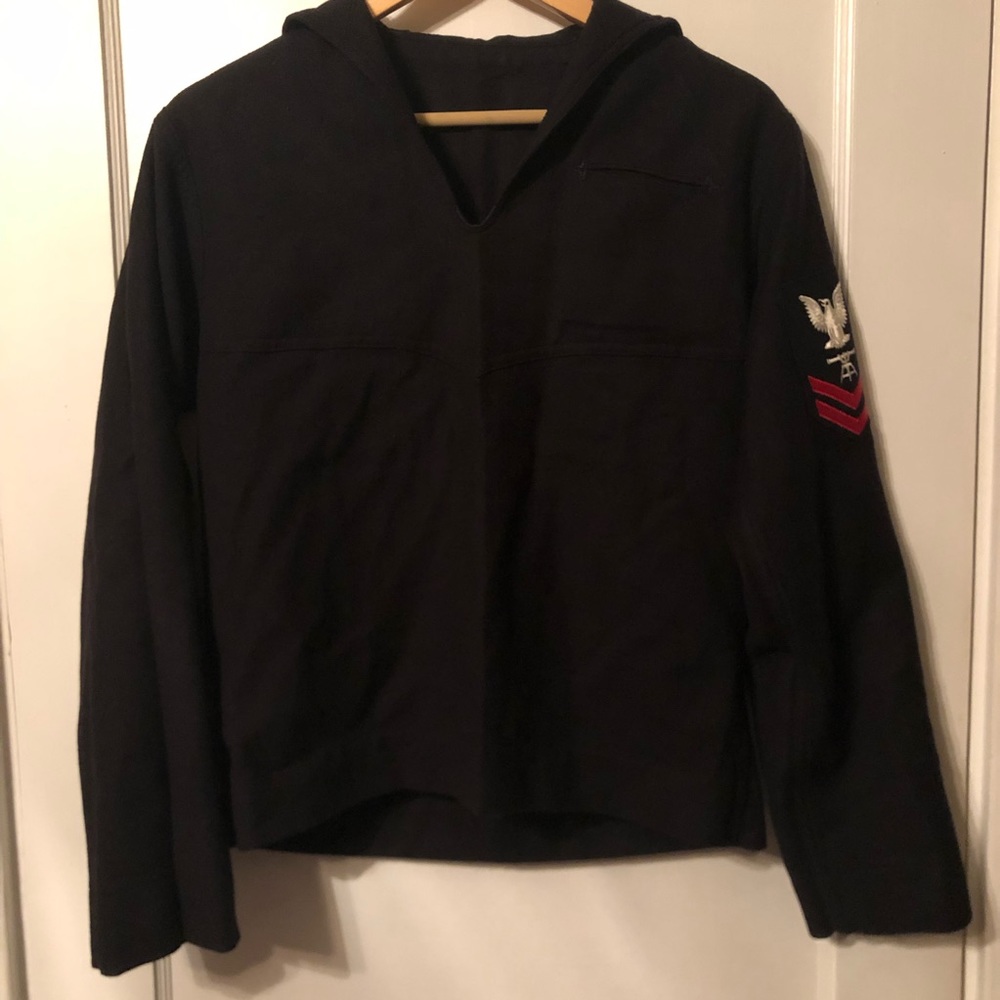 Vintage U.S. Navy wool sailor uniform pullover top